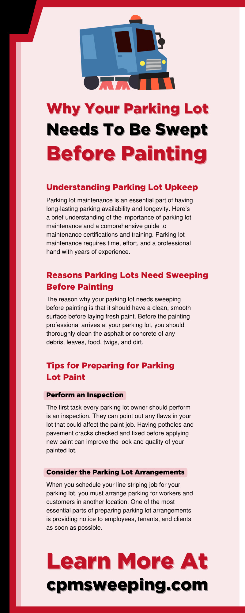 Why Your Parking Lot Needs To Be Swept Before Painting
